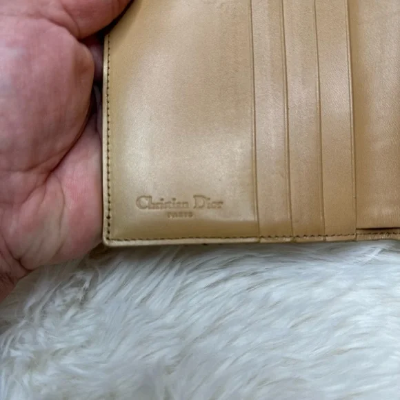 Christian Dior Trotter Canvas Leather Trifold Wallet - Picture 7 of 8